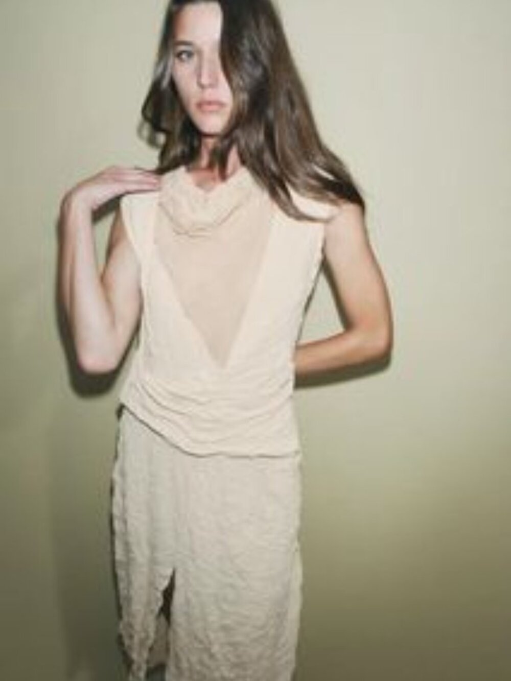 ZARA WRINKLED MIDI DRESS Size M NWT